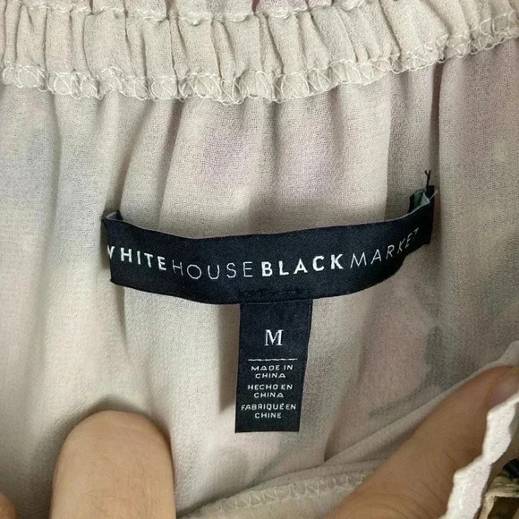White House black market with‎ off shoulder sleeves/ straps blouse size medium - Picture 8 of 8